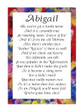 Sample Laminated Name approx 6" x 8"