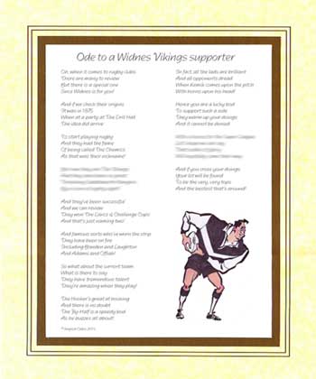 Ode to a Widnes Supporter